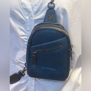 Montana West Crossbody Sling Bag. Color: Denim